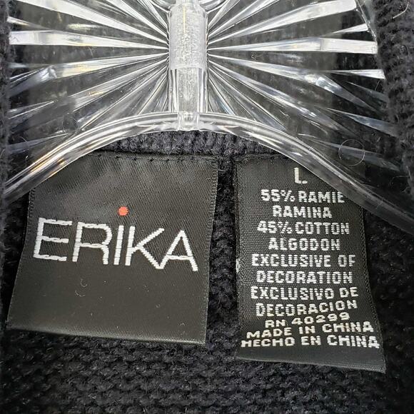 Vintage Erika Womens Sweater Vest Size Large L Snowman Christmas Full Zip - Picture 10 of 12